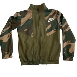 Nike Jacket Full-Zip Camo Green Beige Boys Size M (5-6 Yrs) Athletic‎
